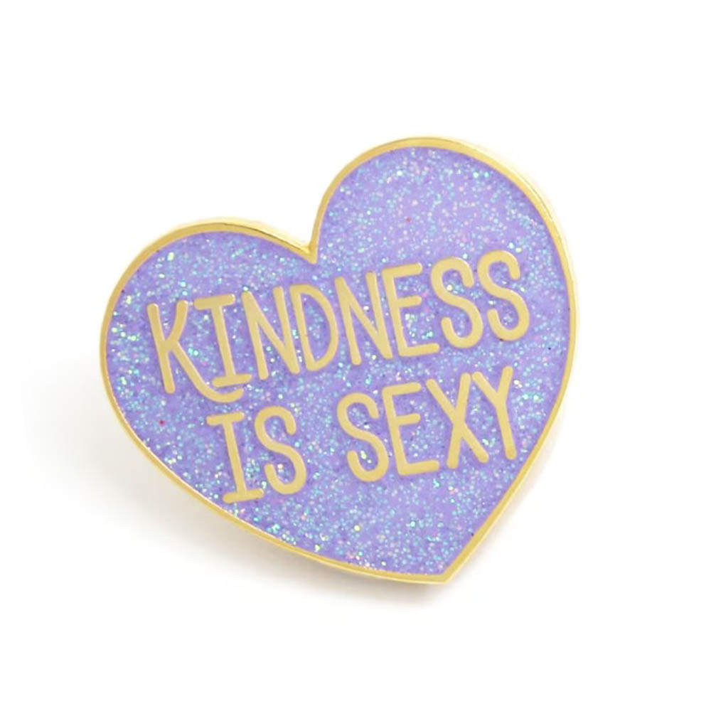 Glittering lapel pin