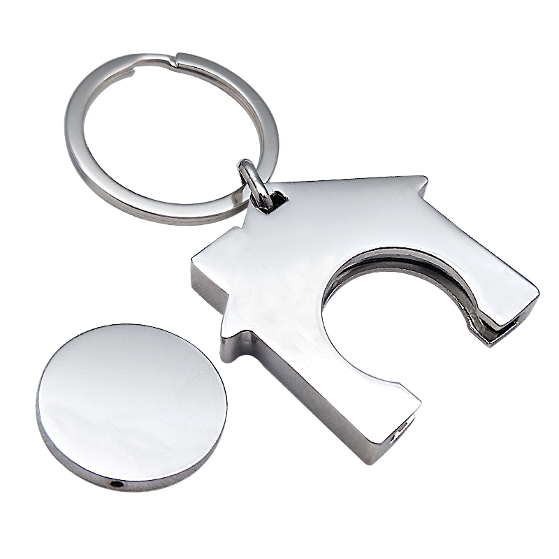 Trolley coin holder key chain