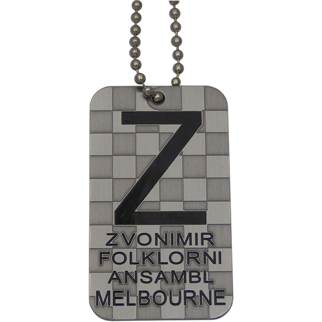 Photo etched dog tag