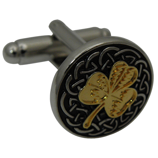 Two-tone plated cufflink