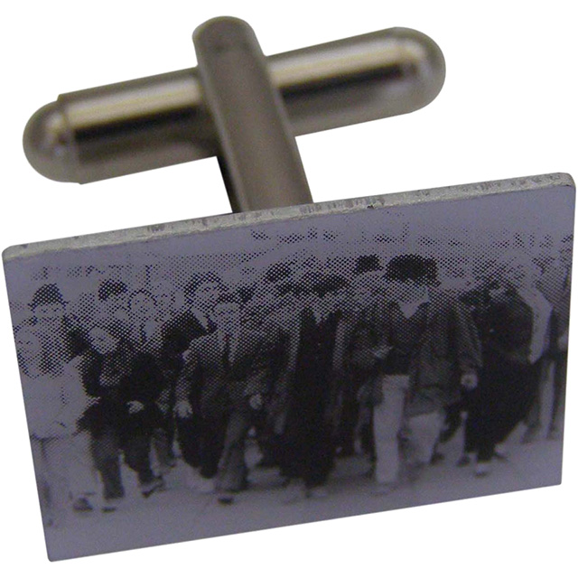 Aluminum printed cufflink