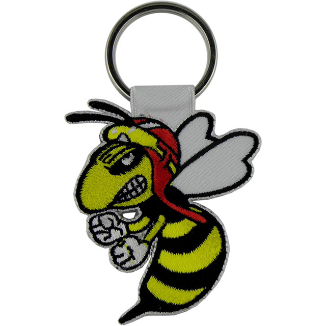 Bee embroideried keychain