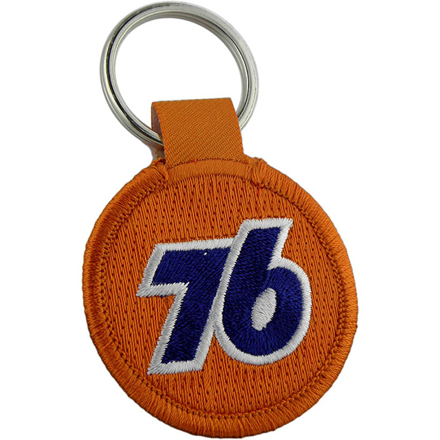 76 Embroidered Keychain