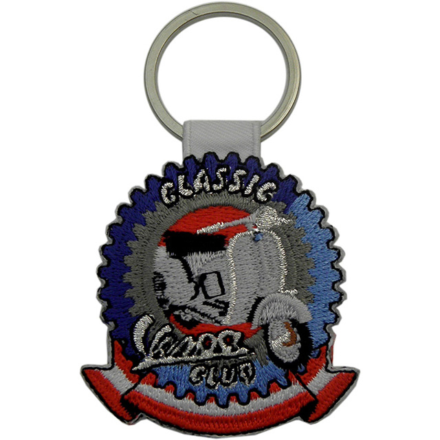 Vespa embroideried keychain