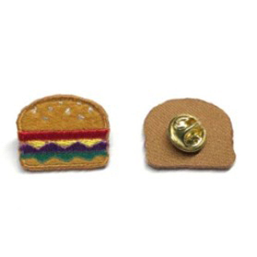 Hamburger lapel pin