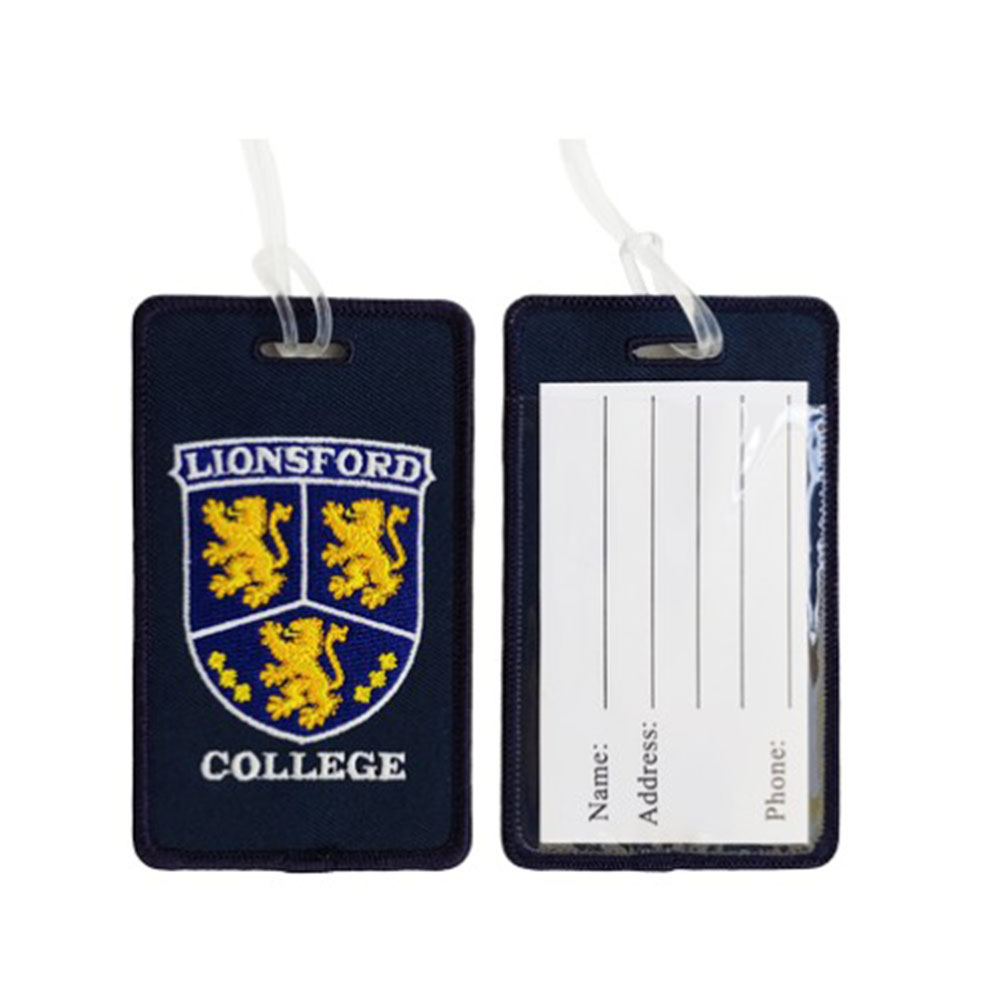 Embroidery luggage tag