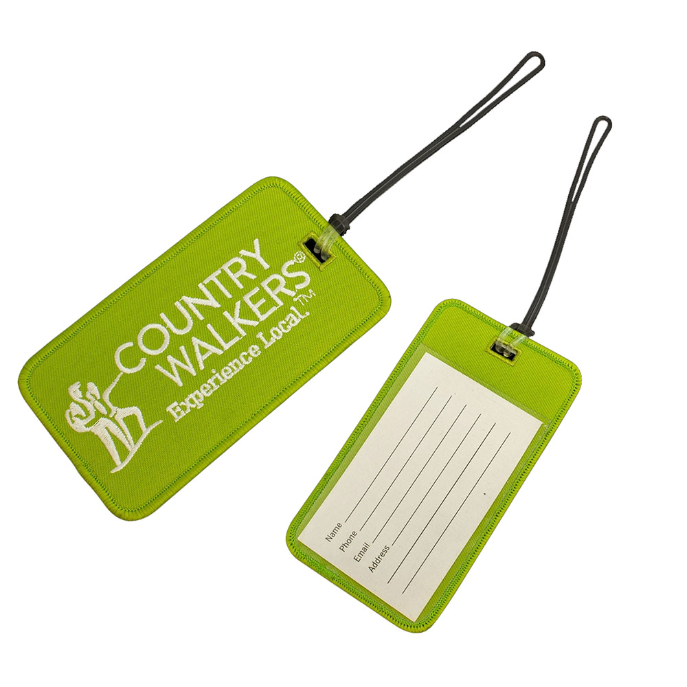 Embroidery luggage tag